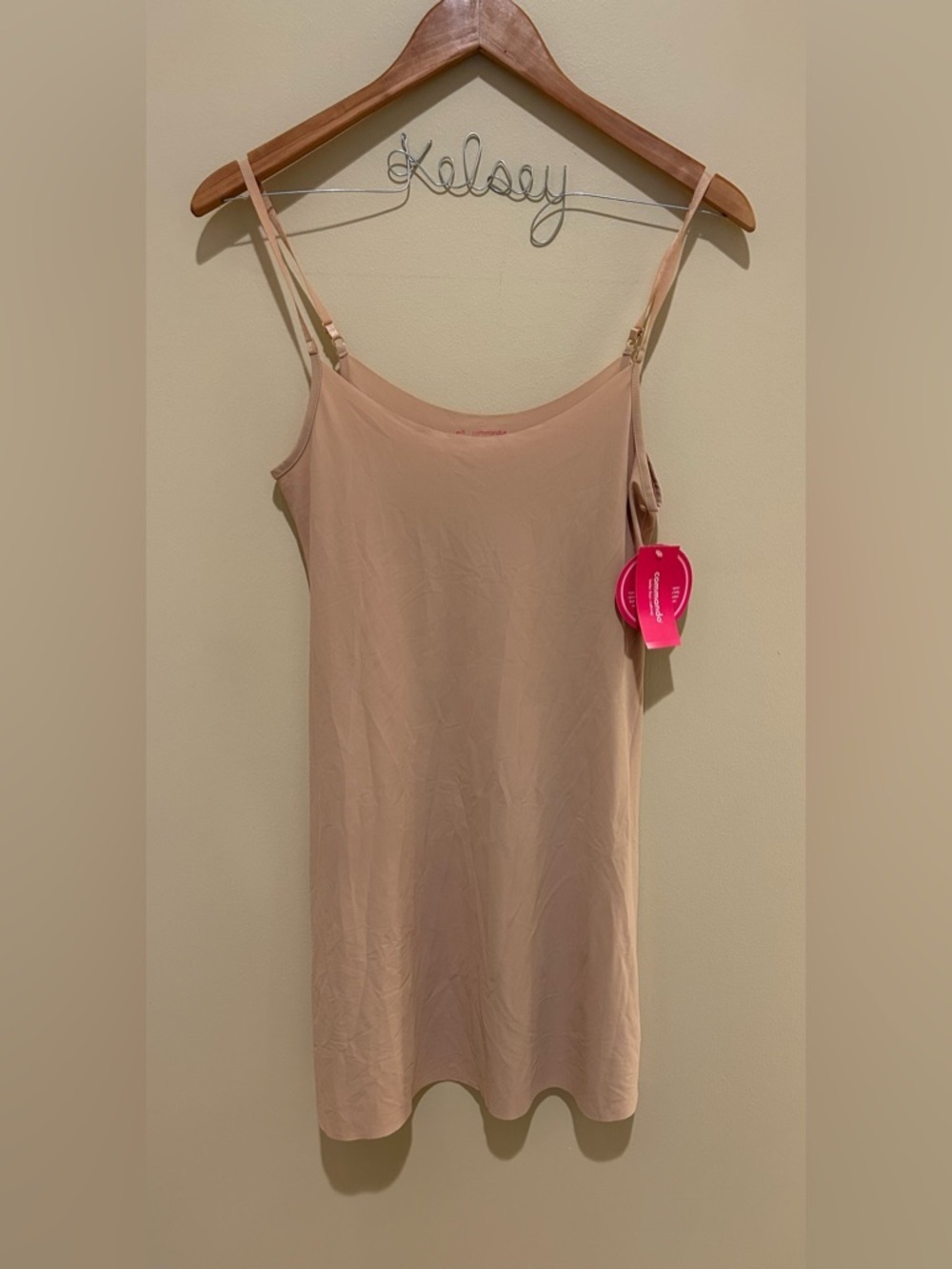 Commando NWT Women's Nude Mini Cami Slip Dress with Adjustable Straps Size M/L